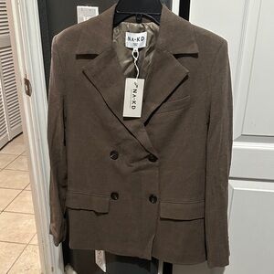 Women's Brown Blazer Jacket